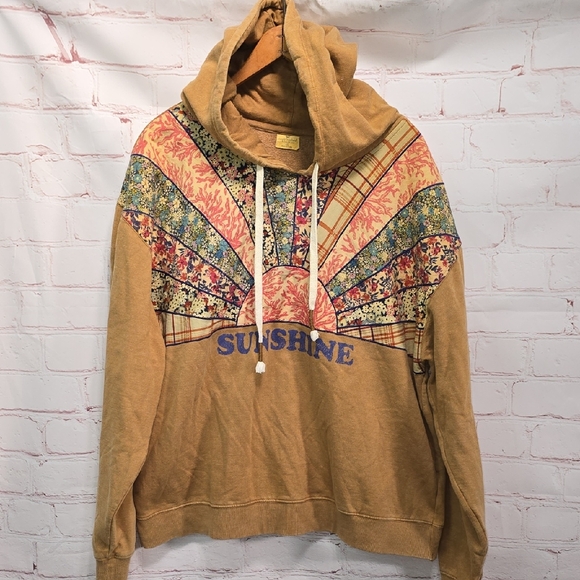 Simply Southern Sunshine Patches Pullover Hoodie Womens Size XL - Picture 1 of 11